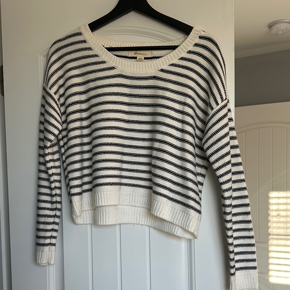 Striped Black and White Women's Sweater